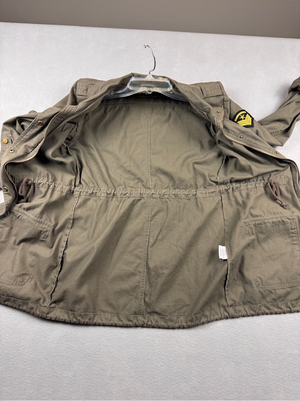Sebby Utility Military Army Green Jacket Patches, Women’s Medium Zipper Snaps - Picture 8 of 10